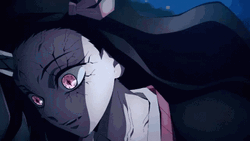 Smiling Nezuko Fighting GIF