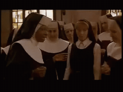 Smiling Nun Asking What You Finna Make GIF