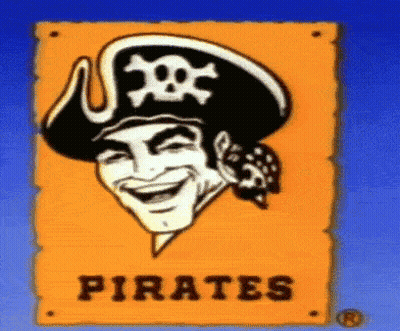 Smiling Pirate With Skull And Crossbones Hat GIF