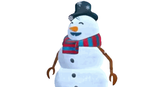 Smiling Snowman With Top Hat Sticker