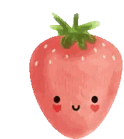 Smiling Strawberry Sticker