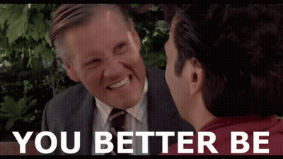 Smiling Suited Man And Man Saying You Better GIF