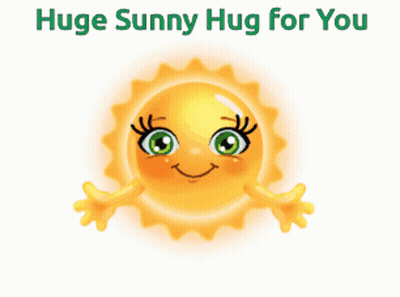 Smiling Sun Hug Greeting Card GIF