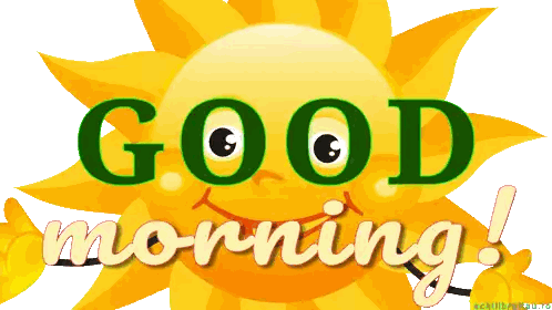 Smiling Sun Saying Good Morning Sticker