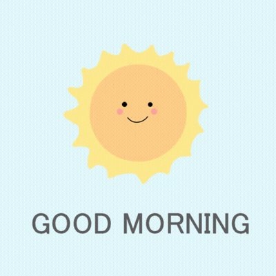 Smiling Sun Saying Good Morning GIF