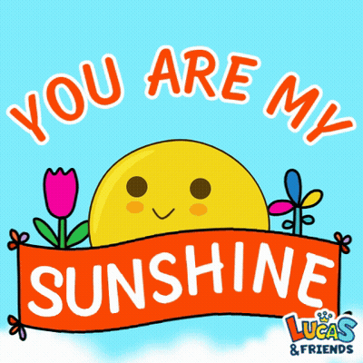Smiling Sun With Flowers You Are My Sunshine GIF