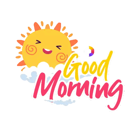 Smiling Sun With Good Morning Sticker