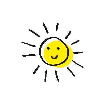 Smiling Sun With Rays Sticker