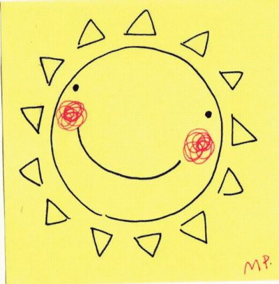 Smiling Sun With Triangles And MP GIF