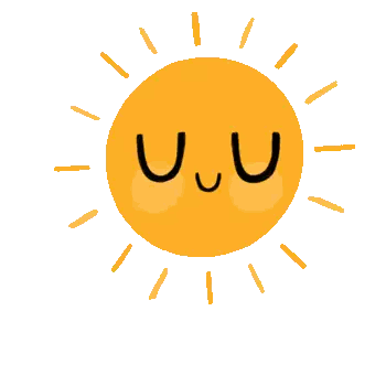 Smiling Sun With U Letter Sticker