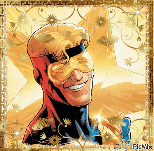 Smiling Superhero With Picmix GIF