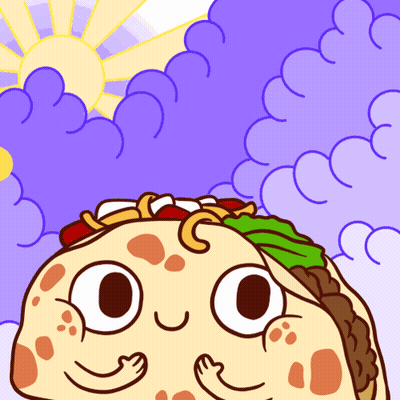 Smiling Taco Cartoon GIF