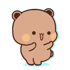 Smiling Teddy Bear On Pink Surface Sticker