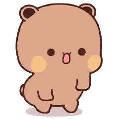 Smiling Teddy Bear Standing Sticker
