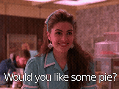 Smiling Waitress Asking If She Would Like Pie GIF