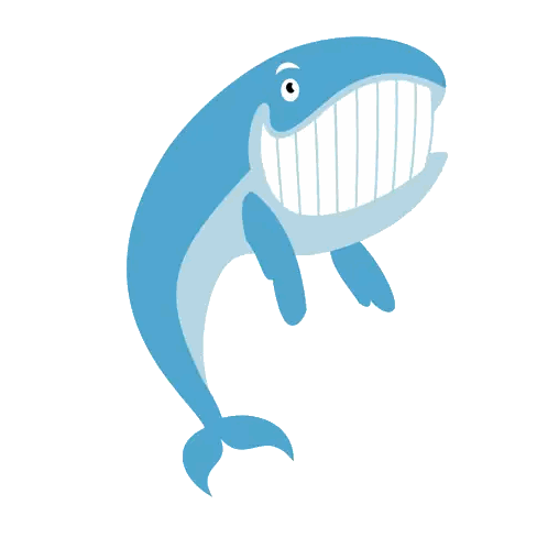 Smiling Whale Sticker