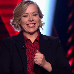 Smiling Woman Hand Movement Excited Meme GIF