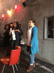 Smiling Woman Pointing GIF