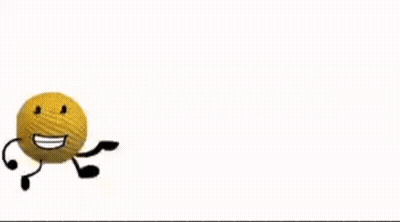 Smiling Yellow Ball With Face Black Arms And Legs GIF