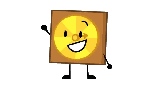 Smiling Yellow Cartoon Character Sticker