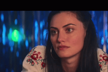 Smirking Phoebe Tonkin GIF