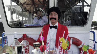 Smirnoff Vodka Next To Man In Red Jacket GIF