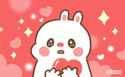 Smitten Chubby Bunny Sparkling Eyes GIF