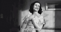 Smitten Vintage Lady Melting GIF