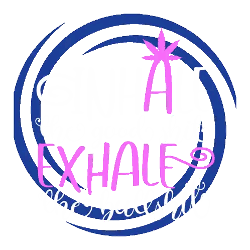 Smoke Filled Circle Saying Smoke The Good Shit Exhale The Bullshit Sticker