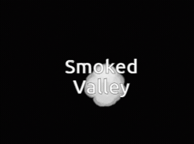 Smoked Valley Is Written On A White Cloud GIF