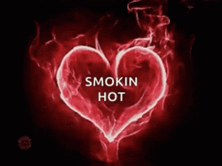 Smokin Hot Heart Fire GIF