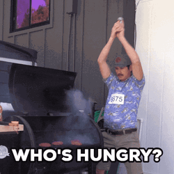 Smoking Grill Funny Guy Sprinkling Pepper GIF