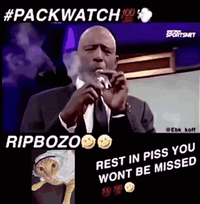 Smoking Man Cat Rip Bozo Rest In Piss GIF