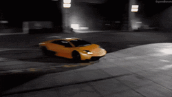 Smoking Yellow Drift Cars GIF