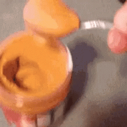 Smooth Camera Trick Scooping Back Of Peanut Butter GIF