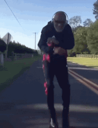 Smooth Man Roller Skating GIF