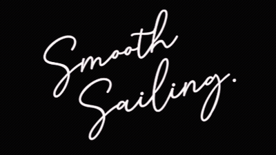 Smooth Sailing Poster Woman Walking On Sidewalk GIF