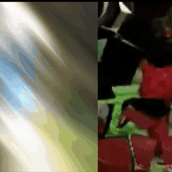 Smurf Cat Beside Spinning Picture GIF