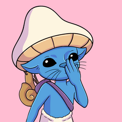 Smurf Cat Blowing Kiss GIF