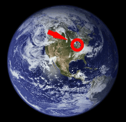 Smurf Cat Red Arrows Pointing At Certain Spots GIF