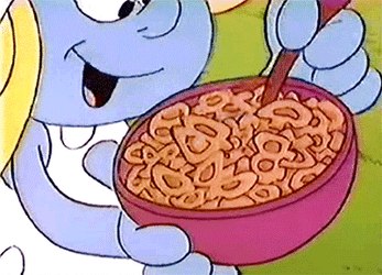 Smurf Thank Goodness Cereal GIF
