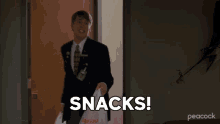 Snacks Excited Kenneth Parcell GIF