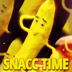 Snacks Snacc Time Bananas GIF
