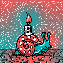 Snail Candle Melting Loop Trance GIF