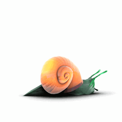 Snail Crawling Slow 3D Art GIF