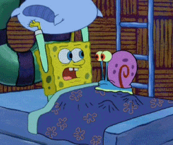 Snail Gary Crawl SpongeBob Pillow GIF