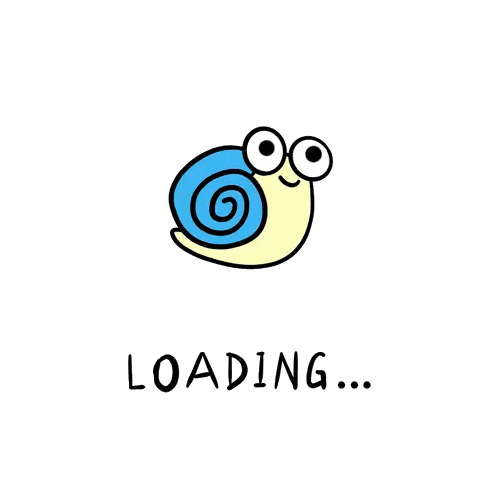 Snail In Loading Bar Sticker