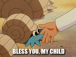 Snail Pokemon Omanyte Hand Shake GIF