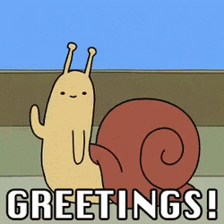 Snail Waving Greetings