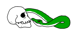 Snake Going Inside The Skull GIF